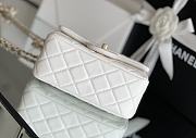 Fortok Chanel Flap Bag Micro White 13:18:7cm  - 5