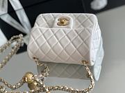Fortok Chanel Flap Bag Micro White 13:18:7cm  - 3