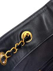 Fortok Chanel Shopping Bag Calfskin & Gold-Tone Metal Black 31*28*12cm  - 4