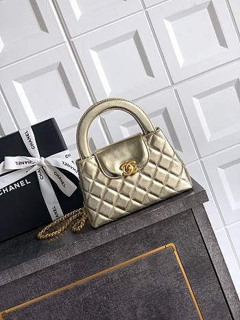 Fortok Chanel Kelly Gold 20 x 13 x 6cm