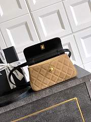 Fortok Chanel Flap Bag Brown 11.5 X19.5X5cm - 4