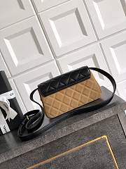 Fortok Chanel Flap Bag Brown 11.5 X19.5X5cm - 2