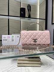 Fortok Chanel 25SS Clutch with Chain Pink 11 x 18.5 x 6cm - 1