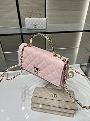 Fortok Chanel 25SS Clutch with Chain Pink 11 x 18.5 x 6cm - 4