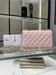 Fortok Chanel 25SS Clutch with Chain Pink 11 x 18.5 x 6cm - 3