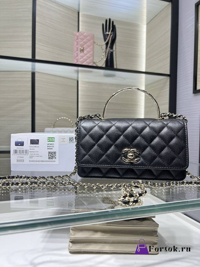 Fortok Chanel 25SS Clutch with Chain Black 11 x 18.5 x 6cm - 1