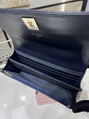 Fortok Chanel 25SS Clutch with Chain Navy Blue 11 x 18.5 x 6cm - 5