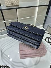 Fortok Chanel 25SS Clutch with Chain Navy Blue 11 x 18.5 x 6cm - 6