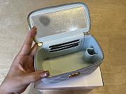 Fortok Chanel Make Up Bag Handle Blue 17cm - 6
