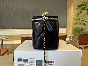 Fortok Chanel Make Up Bag Handle Black 17cm - 5
