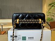 Fortok Chanel Make Up Bag Handle Black 17cm - 2
