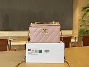 Fortok Chanel Make Up Bag Handle Pink 17cm - 1