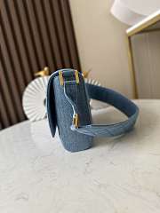 Fortok CHANEL Pre-Owned quilted denim shoulder bag 25.5×20×7cm - 5
