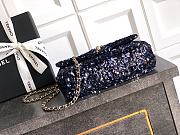 Fortok Chanel Blue Sequin Flap Bag 20cm - 6