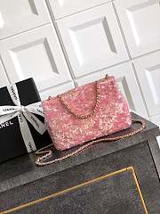 Fortok Chanel Pink Sequin Flap Bag 20cm - 2