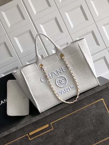 Fortok Chanel Deville Tote Bag White