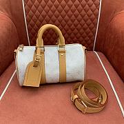 Fortok Louis Vuitton Keepall Bandoulière 25 Off-White M15076 25 x 15 x 11CM - 1
