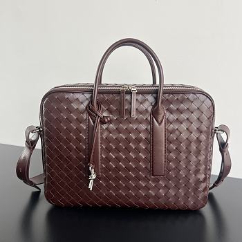 Fortok Bottega Veneta Small Getaway Intrecciato Red 39x28.5x8cm