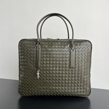Fortok Bottega Veneta Large Getaway Intrecciato Travertine 50.5*41.5*15cm