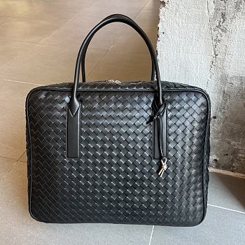 Fortok Bottega Veneta Large Getaway Intrecciato Black 50.5*41.5*15cm
