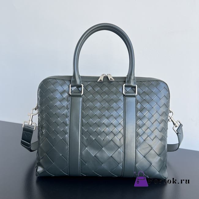 Fortok Bottega Veneta Small Getaway Intrecciato Green 39x28.5x8cm  - 1
