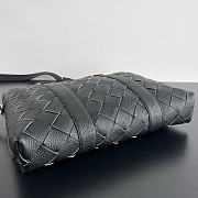 Fortok Bottega Veneta Small Getaway Intrecciato Black Leather 39x28.5x8cm - 6