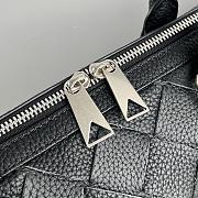 Fortok Bottega Veneta Small Getaway Intrecciato Black Leather 39x28.5x8cm - 5