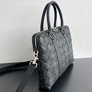 Fortok Bottega Veneta Small Getaway Intrecciato Black Leather 39x28.5x8cm - 4