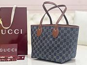 Fortok Gucci Totissima Tote Bag Denim 22*19*18cm - 4