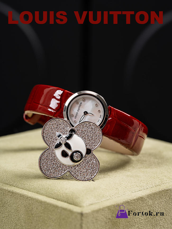 Fortok Louis Vuitton Bijou Secret Vivienne Case Watch 34mm Red - 1