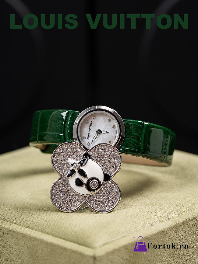 Fortok Louis Vuitton Bijou Secret Vivienne Case Watch 34mm Green - 1