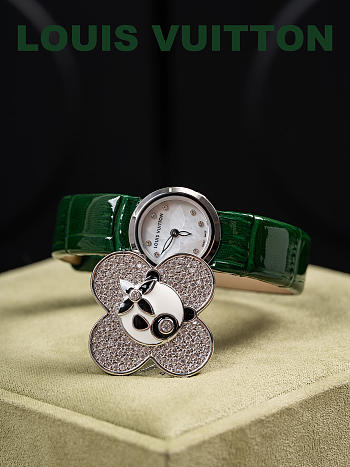 Fortok Louis Vuitton Bijou Secret Vivienne Case Watch 34mm Green