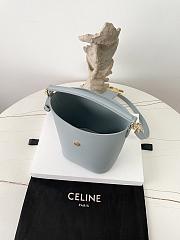 Fortok Women Celine Bucket Louise In Smooth Calfskin Blue 16×19×12cm  - 5