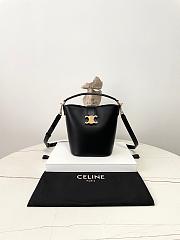 Fortok Women Celine Bucket Louise In Smooth Calfskin Black 16×19×12cm - 1