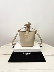 Fortok Women Celine Bucket Louise In Smooth Calfskin Beige 16×19×12cm - 1