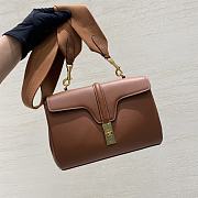 Fortok Celine Teen Soft 16 in Smooth Calfskin Brown 23×15×9cm - 6