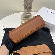Fortok Celine Teen Soft 16 in Smooth Calfskin Brown 23×15×9cm - 5