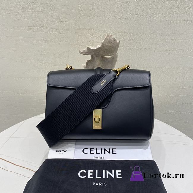 Fortok Celine Teen Soft 16 in Smooth Calfskin Black 23×15×9cm  - 1