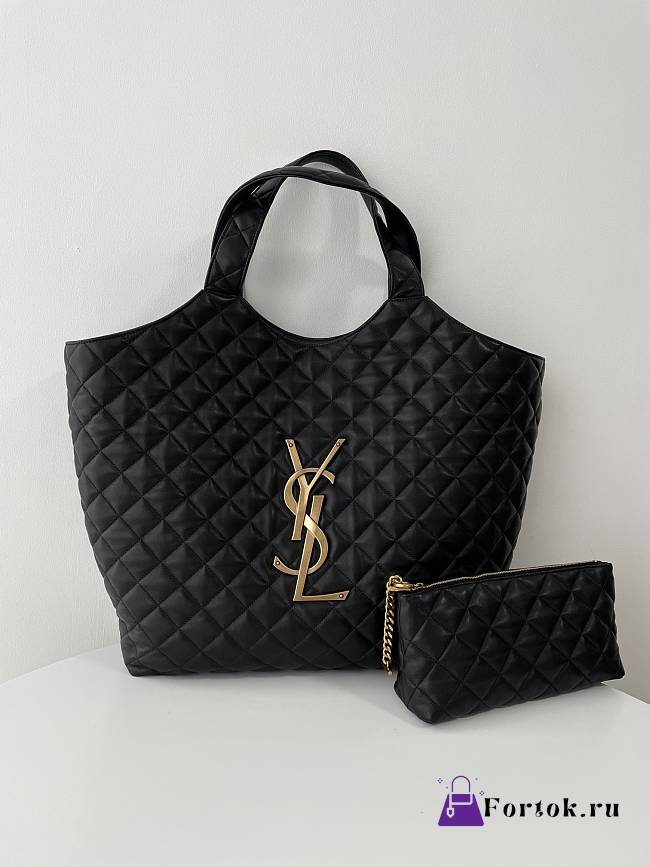Fortok Saint Laurent Pre-owned Icare Tote Bag - Black 61x47x58cm - 1