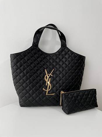 Fortok Saint Laurent Pre-owned Icare Tote Bag - Black 61x47x58cm