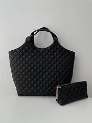 Fortok Saint Laurent Pre-owned Icare Tote Bag - Black 61x47x58cm - 6