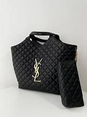 Fortok Saint Laurent Pre-owned Icare Tote Bag - Black 61x47x58cm - 5