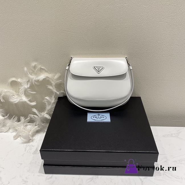 Fortok Prada Cleo leather shoulder bag White 22×15.5×4cm - 1