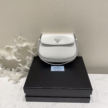 Fortok Prada Cleo leather shoulder bag White 22×15.5×4cm