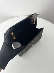 Fortok Saint Laurent Envelope Shoulder Bag Black 24x17.5x6cm - 5