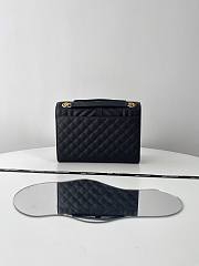 Fortok Saint Laurent Envelope Shoulder Bag Black 24x17.5x6cm - 4