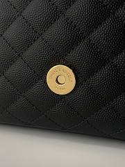 Fortok Saint Laurent Mini Envelope Shoulder Bag Black 21x13x6cm - 5