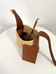 Fortok LE 5 À 7 supple small in raffia and leather 22x22x7-9cm - 6