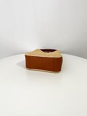 Fortok LE 5 À 7 supple small in raffia and leather 22x22x7-9cm - 5