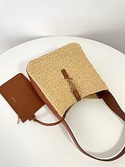 Fortok LE 5 À 7 supple small in raffia and leather 22x22x7-9cm - 2